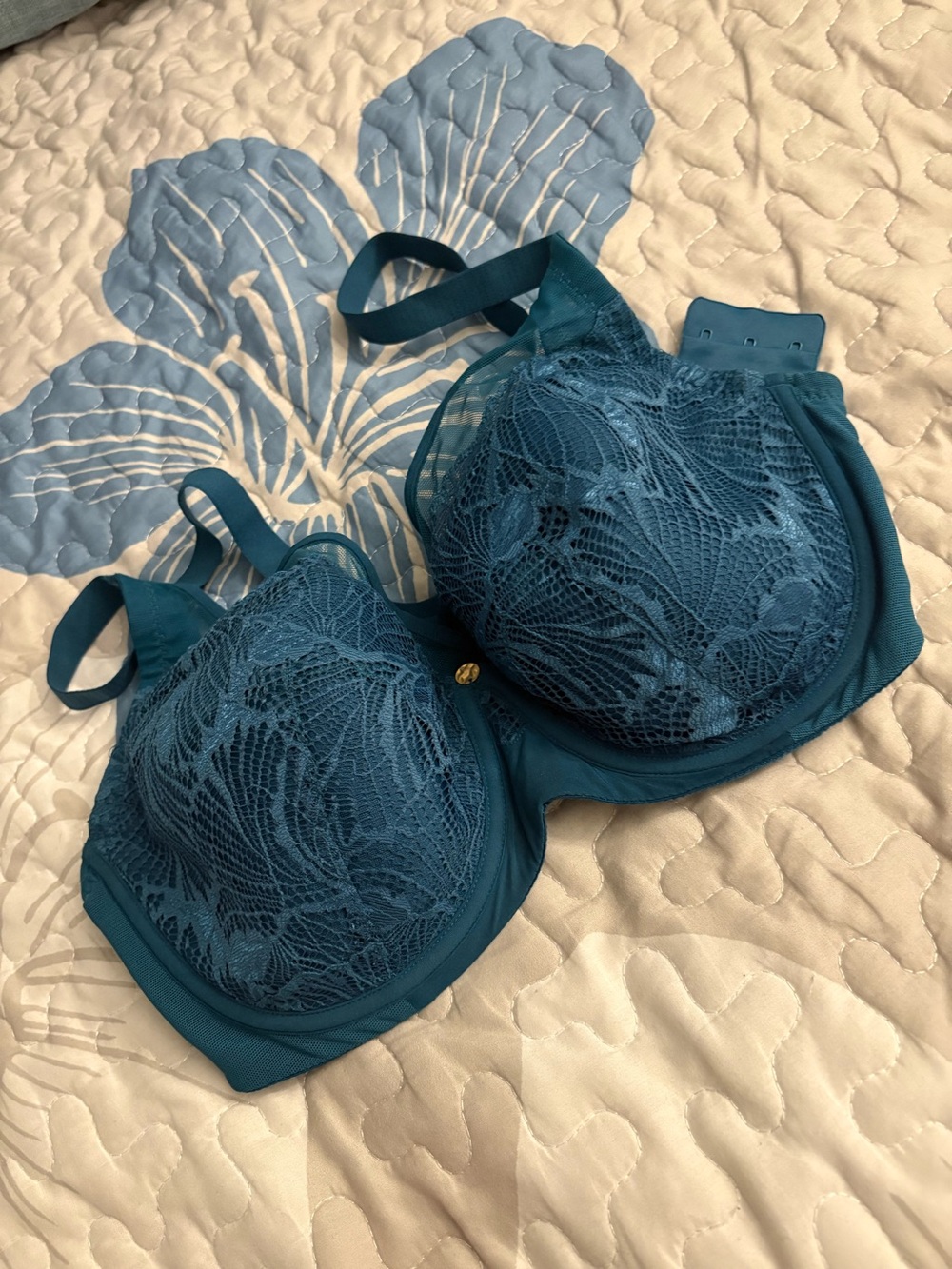 Teal Lace Underwire Bra